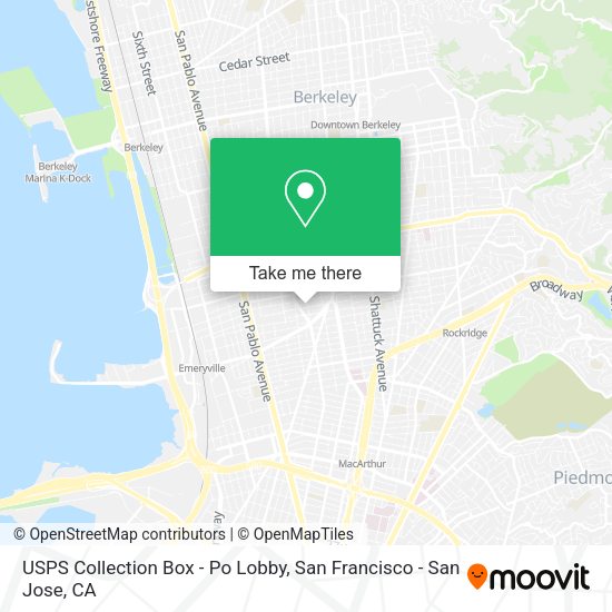 USPS Collection Box - Po Lobby map