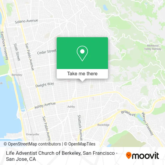 Mapa de Life Adventist Church of Berkeley