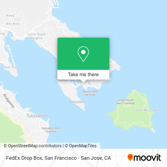 Mapa de FedEx Drop Box