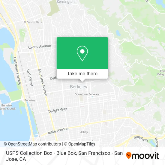 USPS Collection Box - Blue Box map