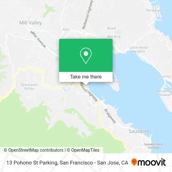 Mapa de 13 Pohono St Parking