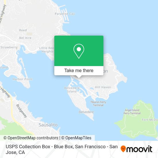 USPS Collection Box - Blue Box map