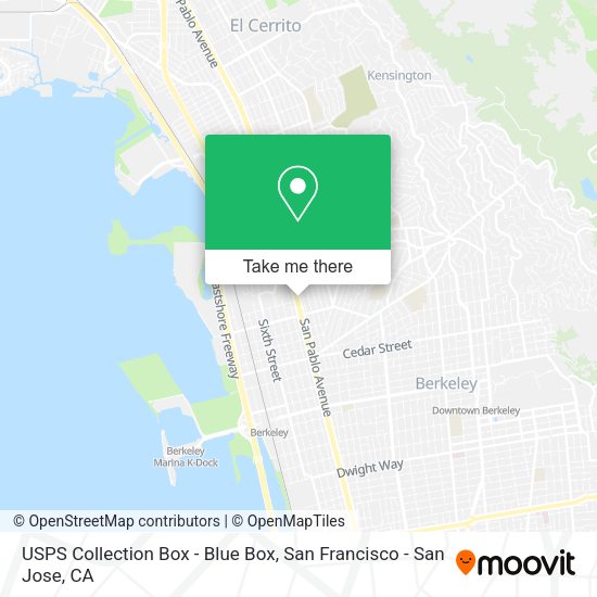 USPS Collection Box - Blue Box map