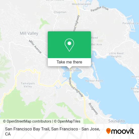 Mapa de San Francisco Bay Trail