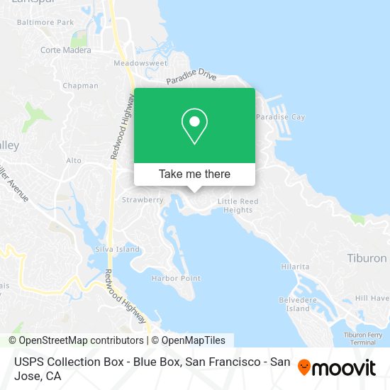 USPS Collection Box - Blue Box map