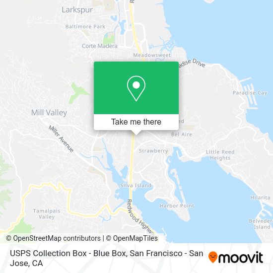 USPS Collection Box - Blue Box map