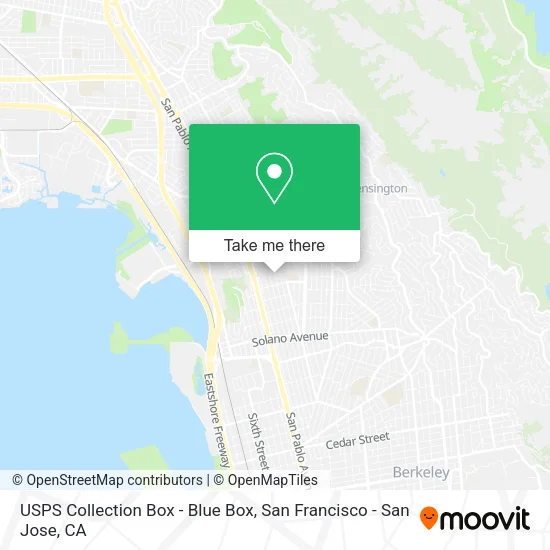 USPS Collection Box - Blue Box map