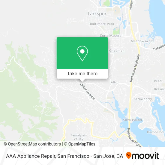 AAA Appliance Repair map