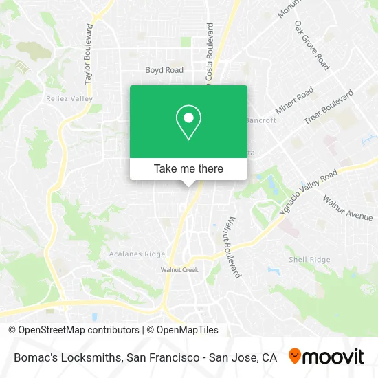 Bomac's Locksmiths map