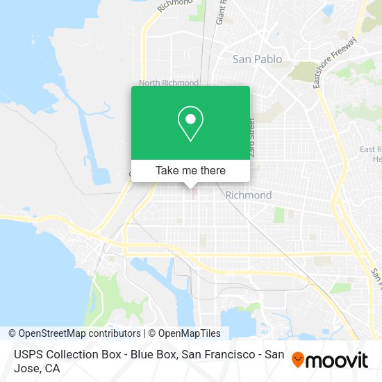 USPS Collection Box - Blue Box map