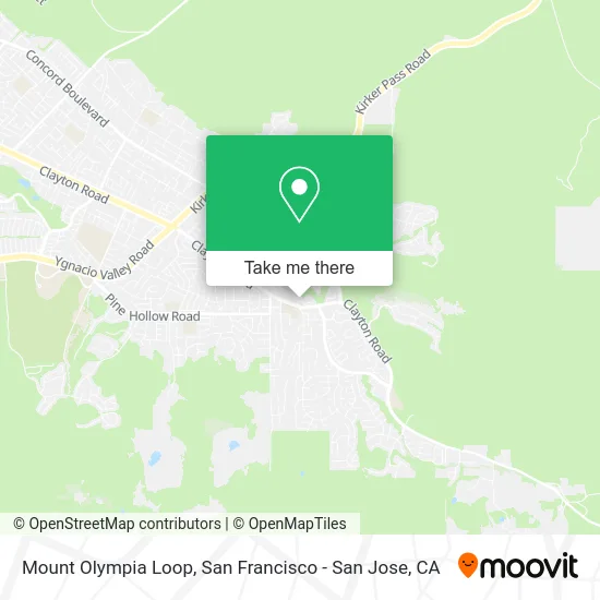 Mount Olympia Loop map