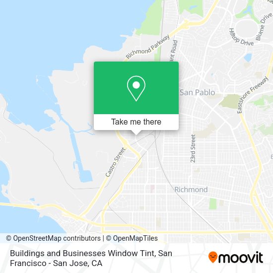 Buildings and Businesses Window Tint map
