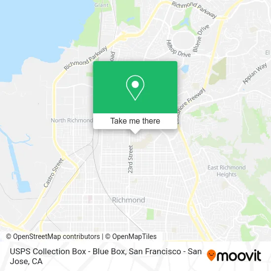 USPS Collection Box - Blue Box map