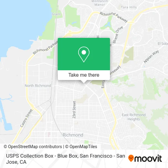 USPS Collection Box - Blue Box map