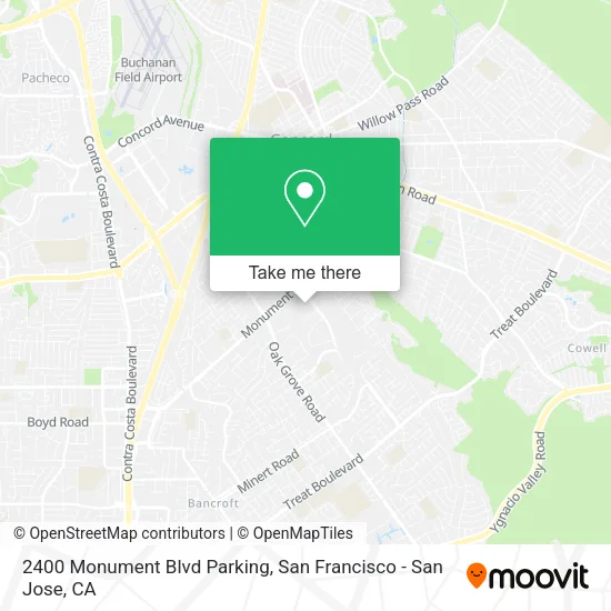 Mapa de 2400 Monument Blvd Parking