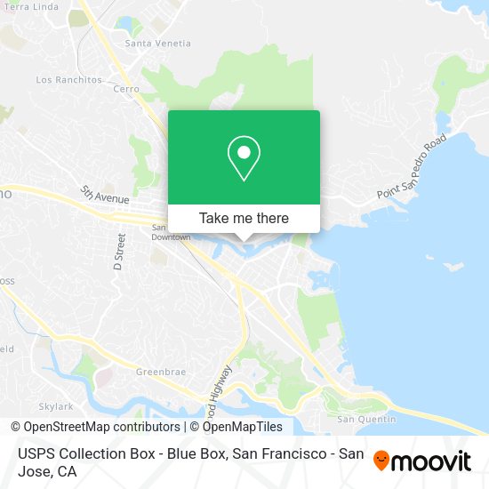 USPS Collection Box - Blue Box map
