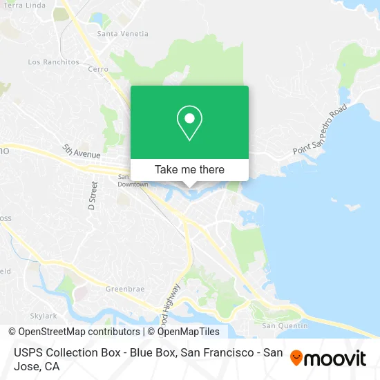 USPS Collection Box - Blue Box map