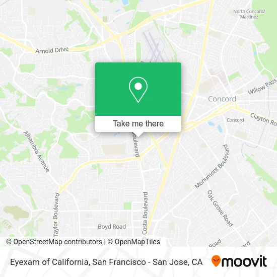 Mapa de Eyexam of California