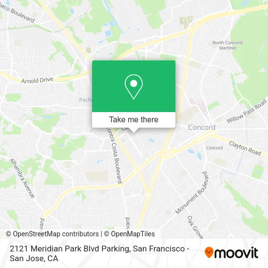 Mapa de 2121 Meridian Park Blvd Parking