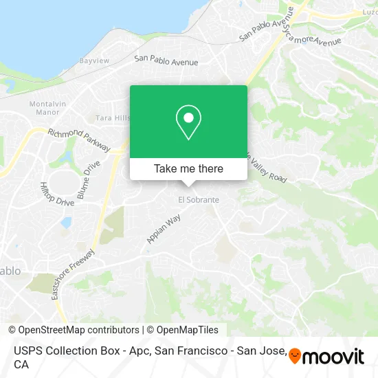 Mapa de USPS Collection Box - Apc