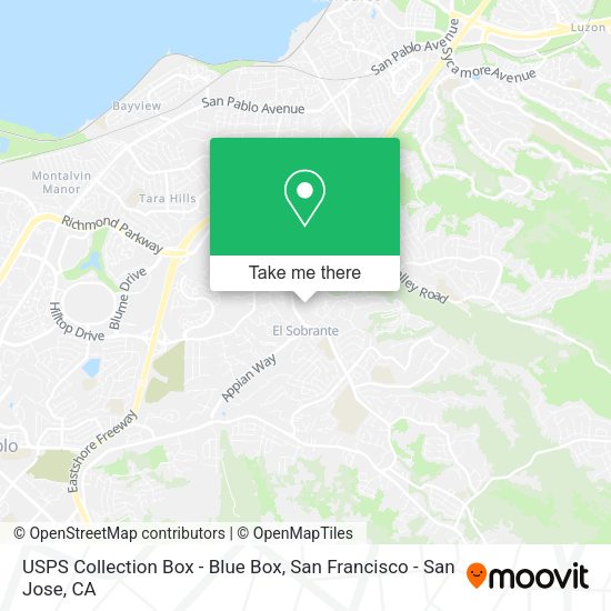 USPS Collection Box - Blue Box map