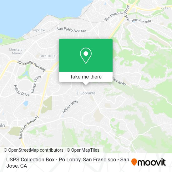 USPS Collection Box - Po Lobby map