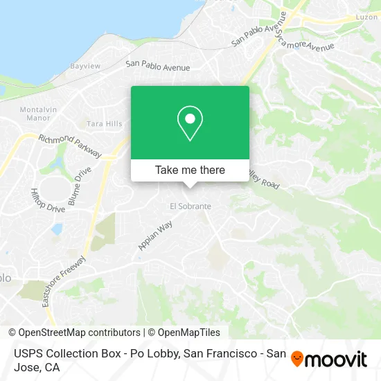 Mapa de USPS Collection Box - Po Lobby