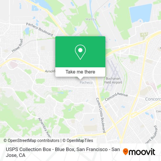 USPS Collection Box - Blue Box map