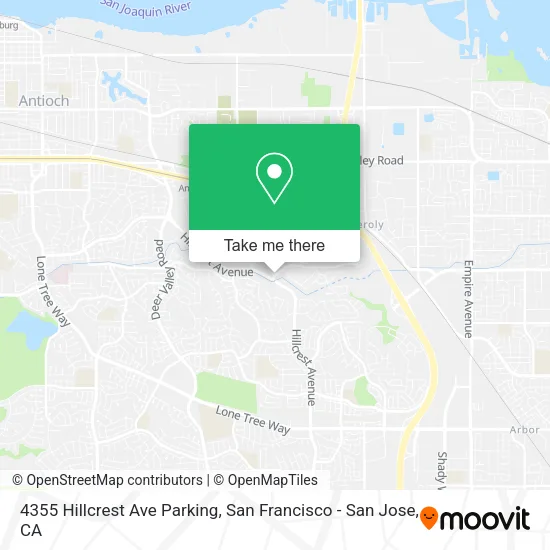 4355 Hillcrest Ave Parking map