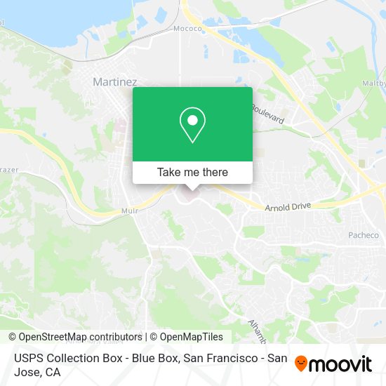USPS Collection Box - Blue Box map