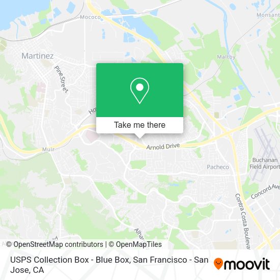 USPS Collection Box - Blue Box map