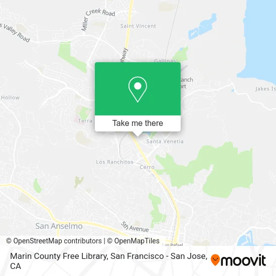 Mapa de Marin County Free Library