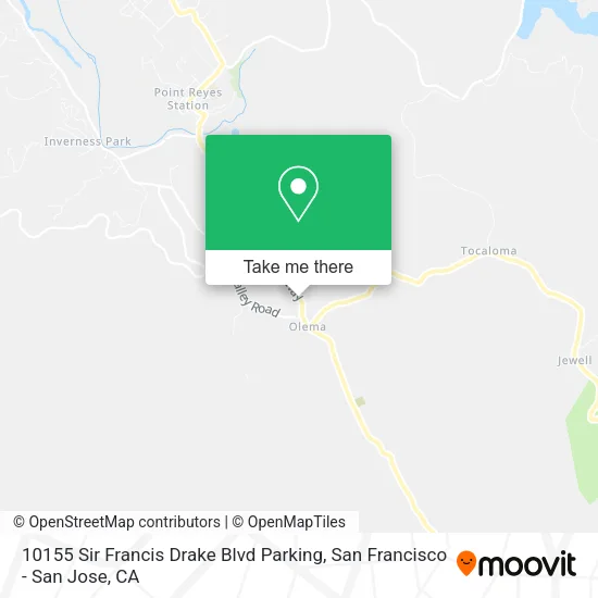 Mapa de 10155 Sir Francis Drake Blvd Parking