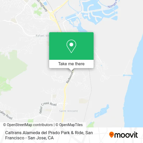 Mapa de Caltrans Alameda del Prado Park & Ride