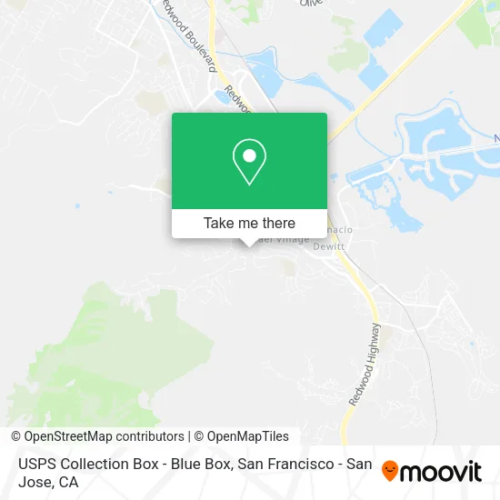 USPS Collection Box - Blue Box map