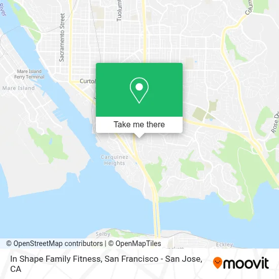 In Shape Family Fitness map