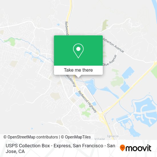 USPS Collection Box - Express map
