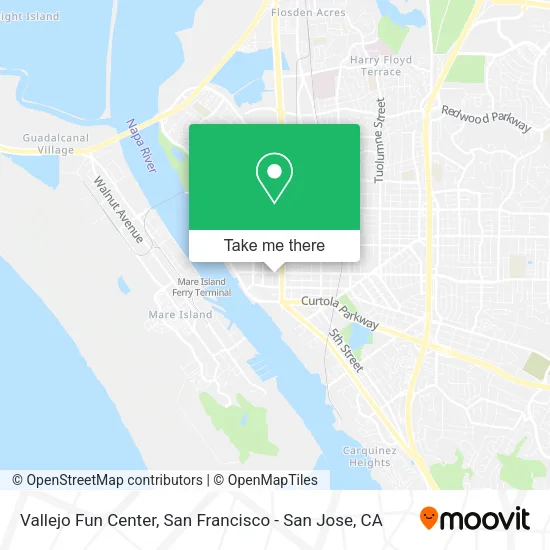 Vallejo Fun Center map