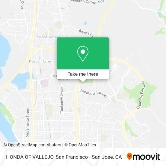 HONDA OF VALLEJO map