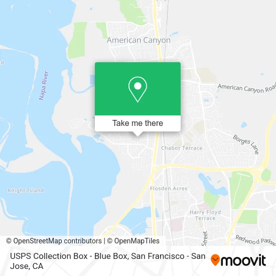 USPS Collection Box - Blue Box map