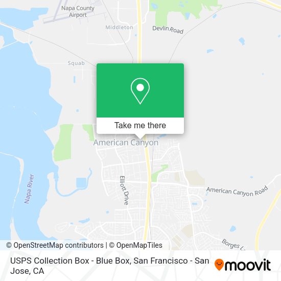 USPS Collection Box - Blue Box map