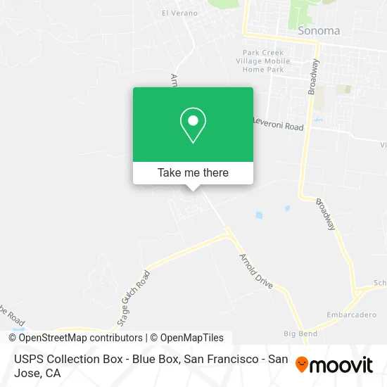 USPS Collection Box - Blue Box map