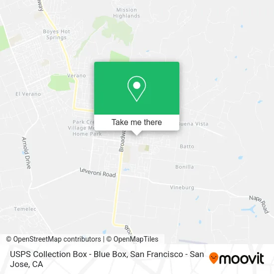 USPS Collection Box - Blue Box map