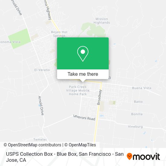 USPS Collection Box - Blue Box map