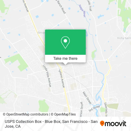 USPS Collection Box - Blue Box map