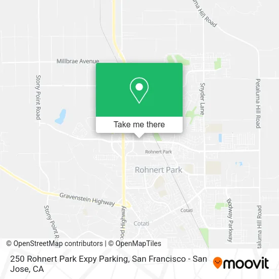 Mapa de 250 Rohnert Park Expy Parking