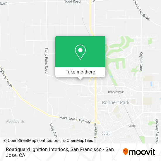Mapa de Roadguard Ignition Interlock