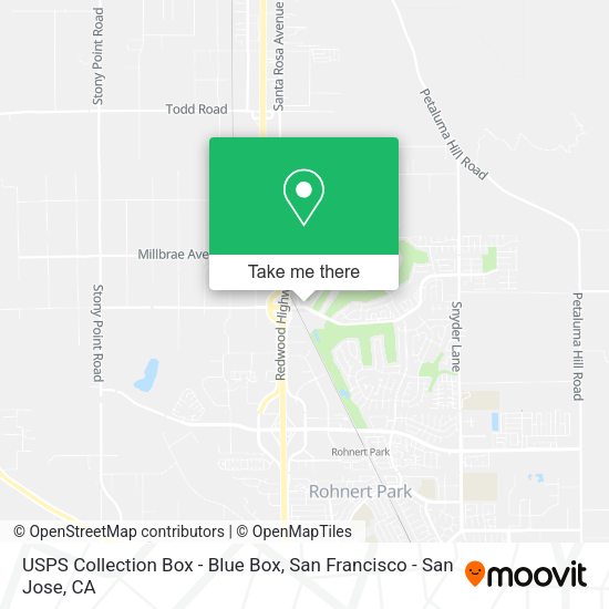 USPS Collection Box - Blue Box map