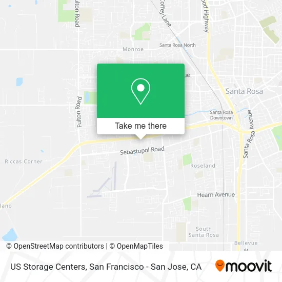 Mapa de US Storage Centers
