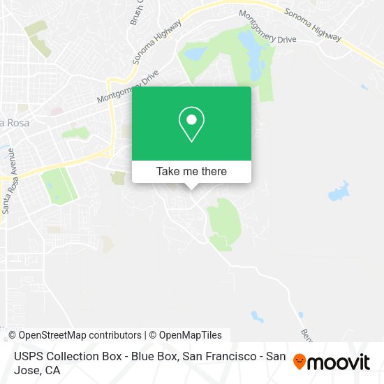 USPS Collection Box - Blue Box map